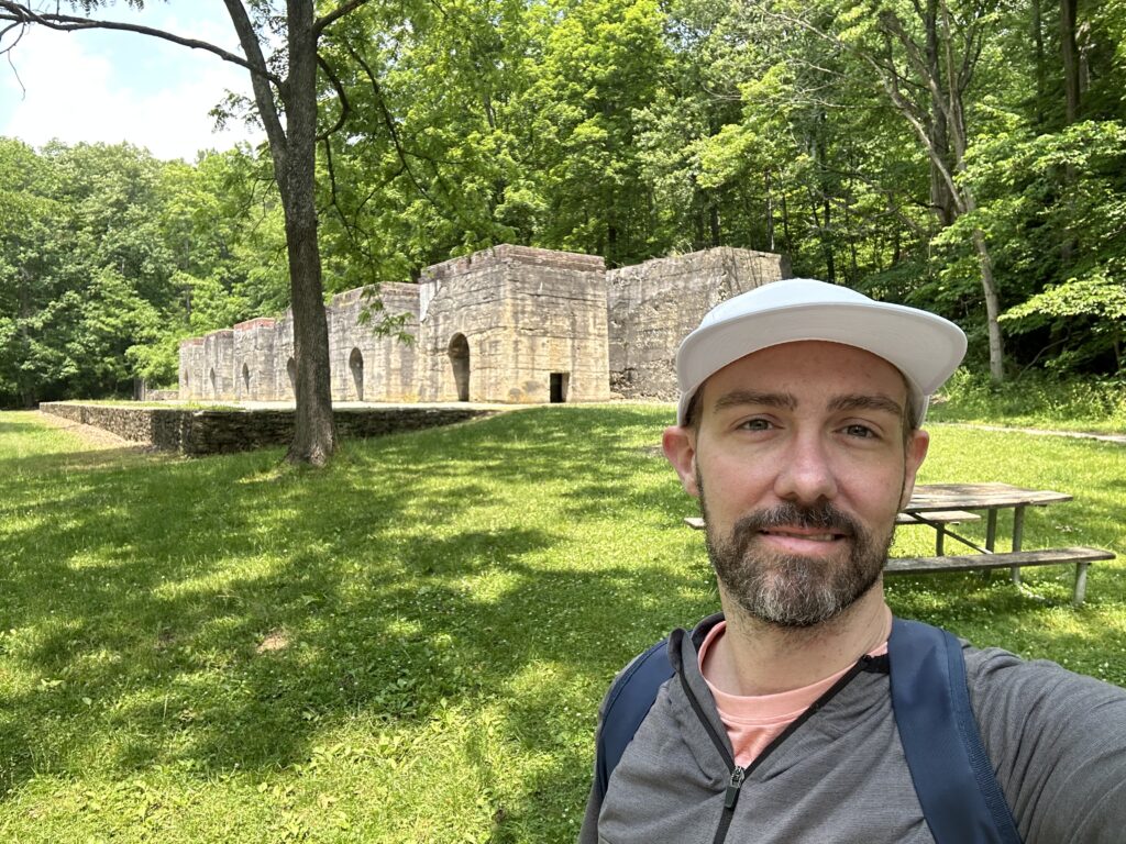 Inner Circle CMO Kyle Dammann exploring the limekiln's